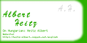 albert heitz business card